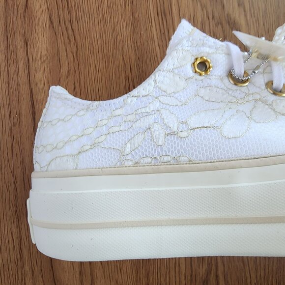 ⭐Converse Chuck Taylor Platform Pearls Lace 7 Women Shoes Party Sneaker A15197C - Picture 12 of 16